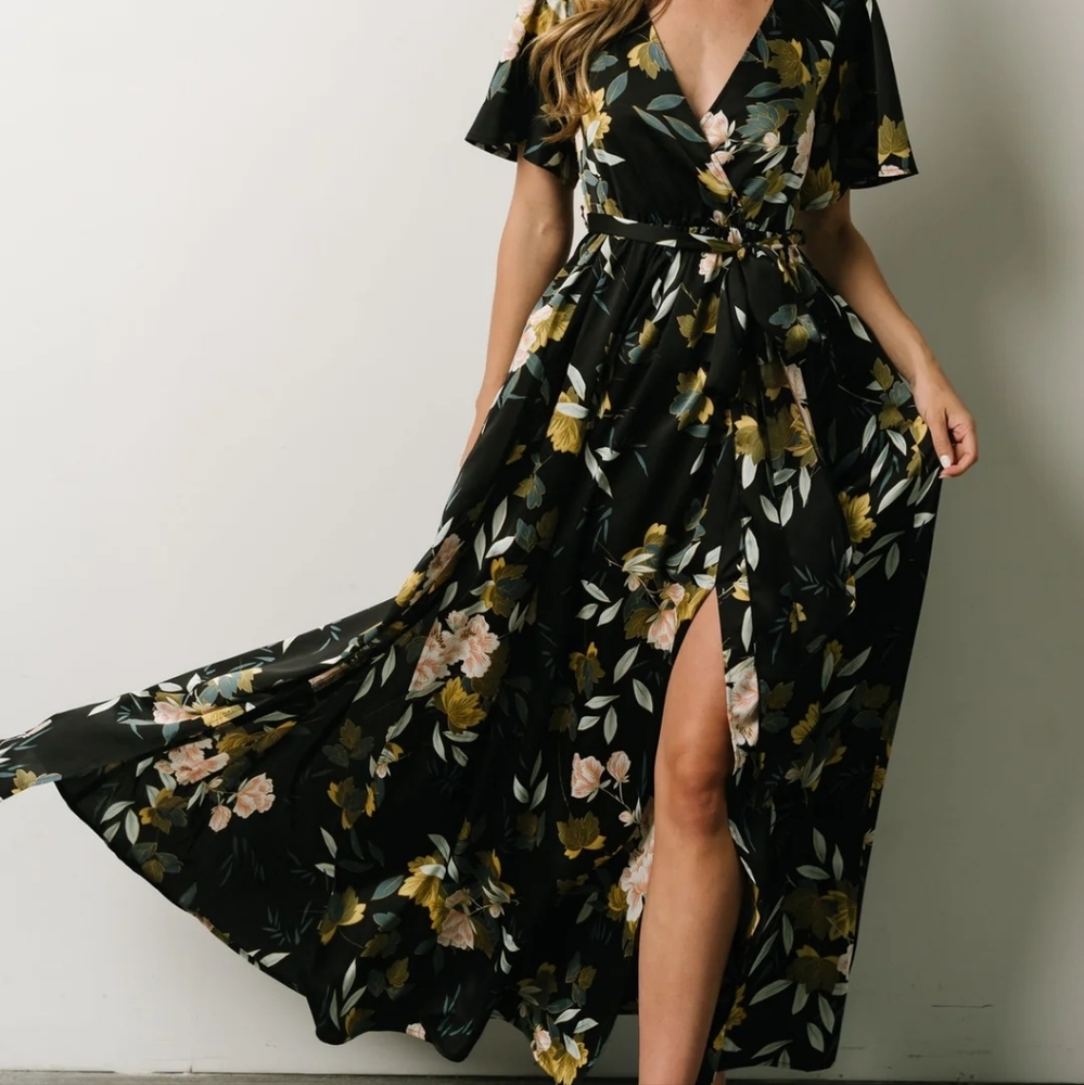 Baltic Born, maxi dress, size MEDIUM, color BLACK